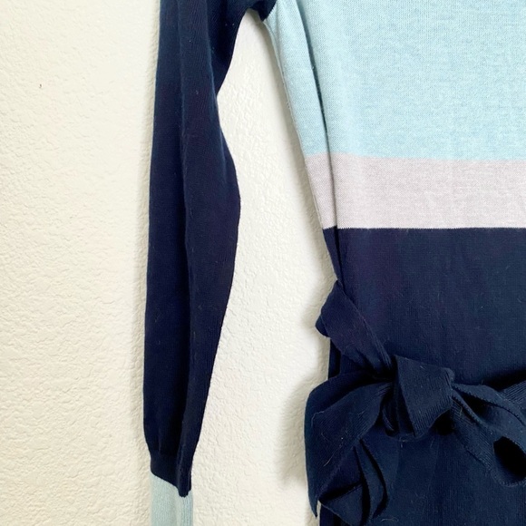 Barbour Knit Striped Colorblock Sweater Dress Quiet Luxury Basic Preppy - Picture 5 of 7